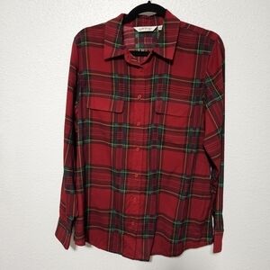 Orvis Plaid silk top size medium